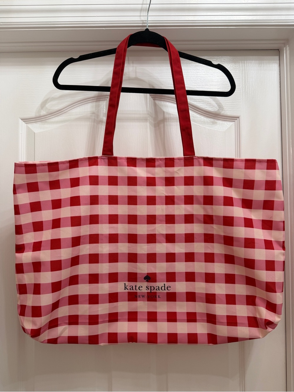 kate spade Red and White Gingham Tote